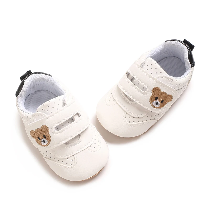 Fashion baby and children's shoes PU cute cartoon baby and children's sports shoes soft rubber sole anti slip men's shoes first