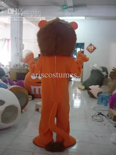 New Adult Character Orange Lion Halloween Christmas Dress Full Body Props Outfit Mascot Costume