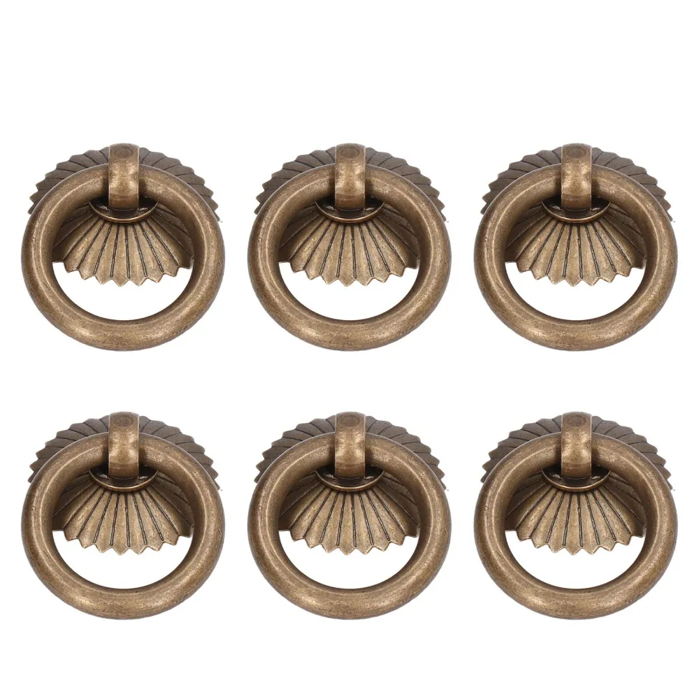 

10pcs Cabinet Accessories Brass Drawer Handles Vintage Bronze Drawer Pulls Cabinet Pulls Wardrobe