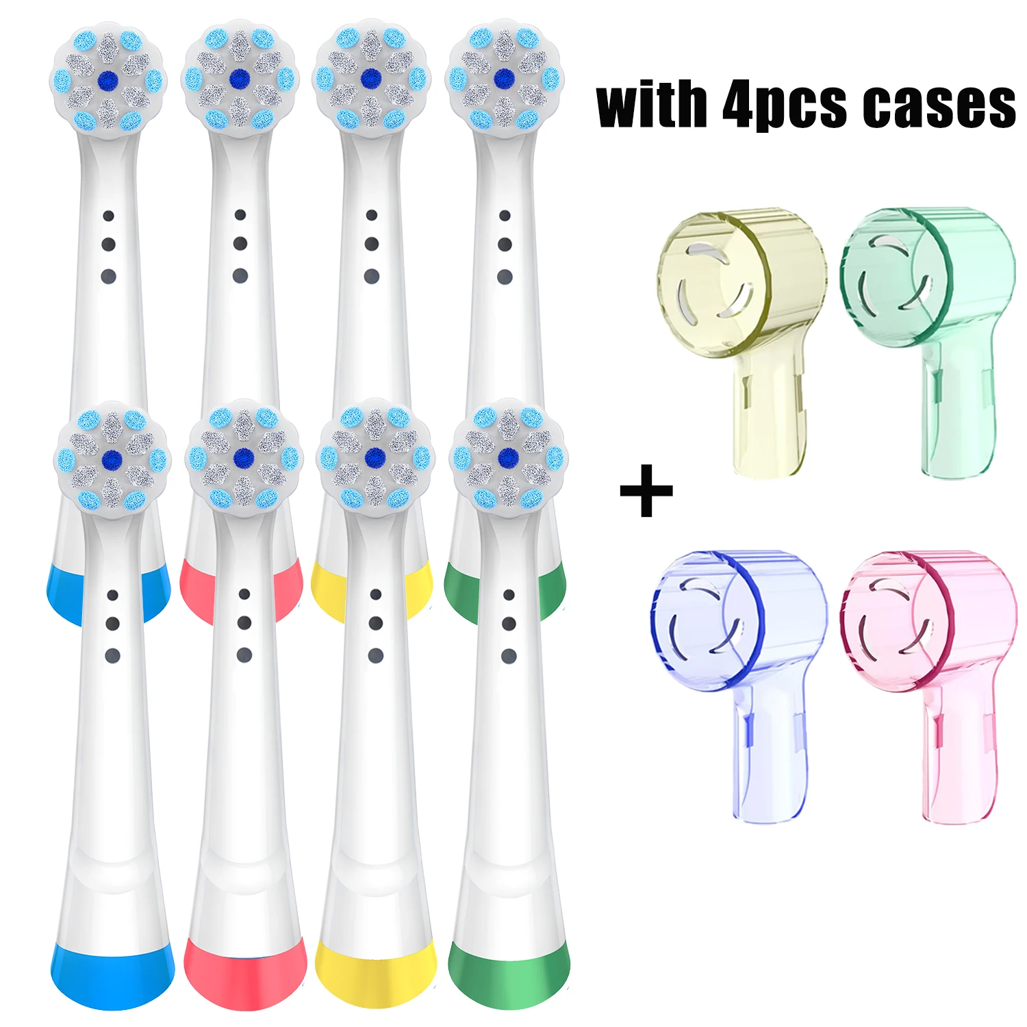

Совместим со сменными насадками для электрической зубной щетки серии Oral-B iO 3/4/5/6/7/8/9/10 Ultimate Clean с крышками, 8 шт.
