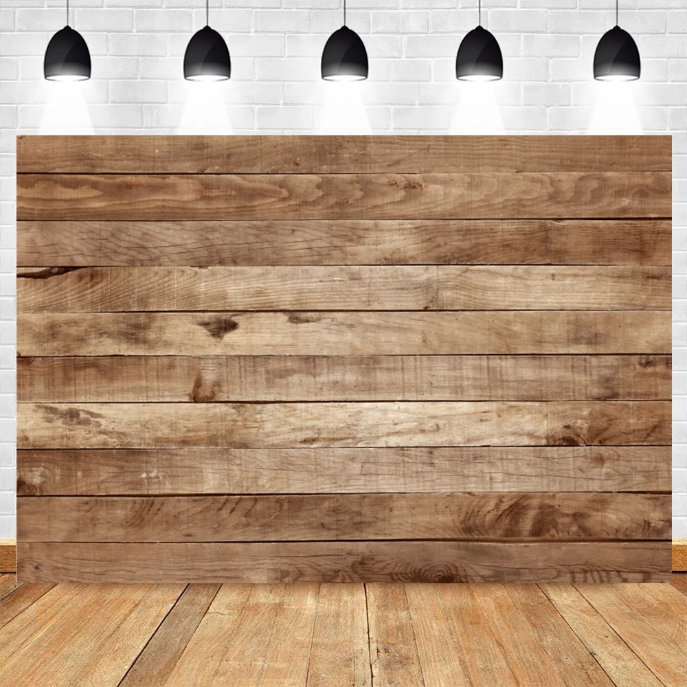 Wood Backdrop for Photography Rustic Vintage Brown Wooden Texture Baby Shower Wedding Birthday Party Decoration Photo Background