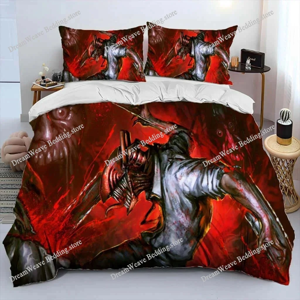 

3D Printed Anime Chainsaw Man Denji Bedding Set Duvet Cover Bedroom Comforter Single Twin King _Size Quilt Cover Home Textiles