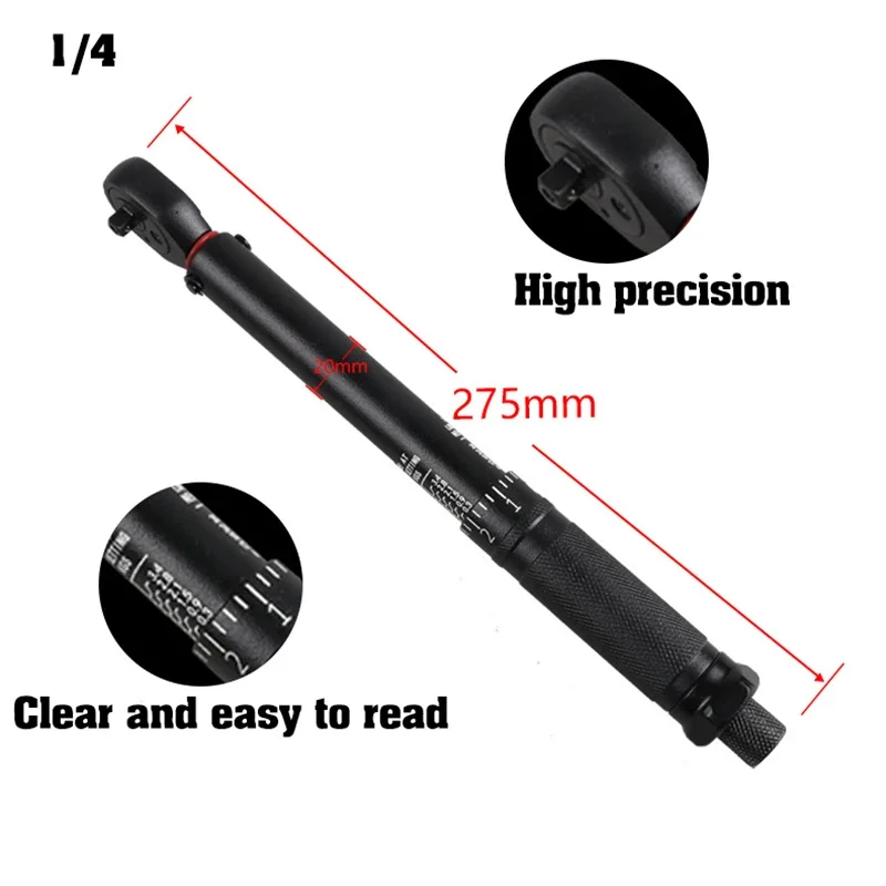 3-230N.m Torque Wrench 1/2'' 3/8'' 1/4'' Square Drive Preset Bicycle Torques Key Two-way Ratchet Car Bike Automotive Hand Tools