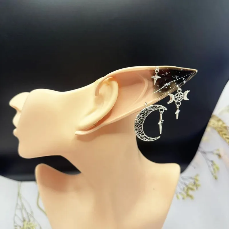 

Готическая архитектура, эльфийские уши, аксессуары для ролевых игр на Хэллоуин, подвеска в виде луны, шарик для ушей, одежда, аксессуары для наряда, ручное ухо