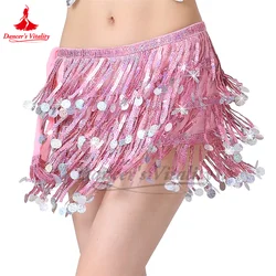 Belly Dance Belt for Women Daning Beads Waist Chain, 4-layer Sequins, Hip Scarf, Tassel Waistband, Belt Dance Performance Wear