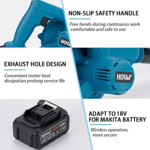 Hormy-2-in-1 Hava Üfleyici Vakum Yaprak Kar Toz Toplayıcı Hava Araçları Emme Makita 18V 2.0 3.0 Ah Pil paketi En çok satılan 12 elektrikli süpürge, yaprak üfleyici-no. 4