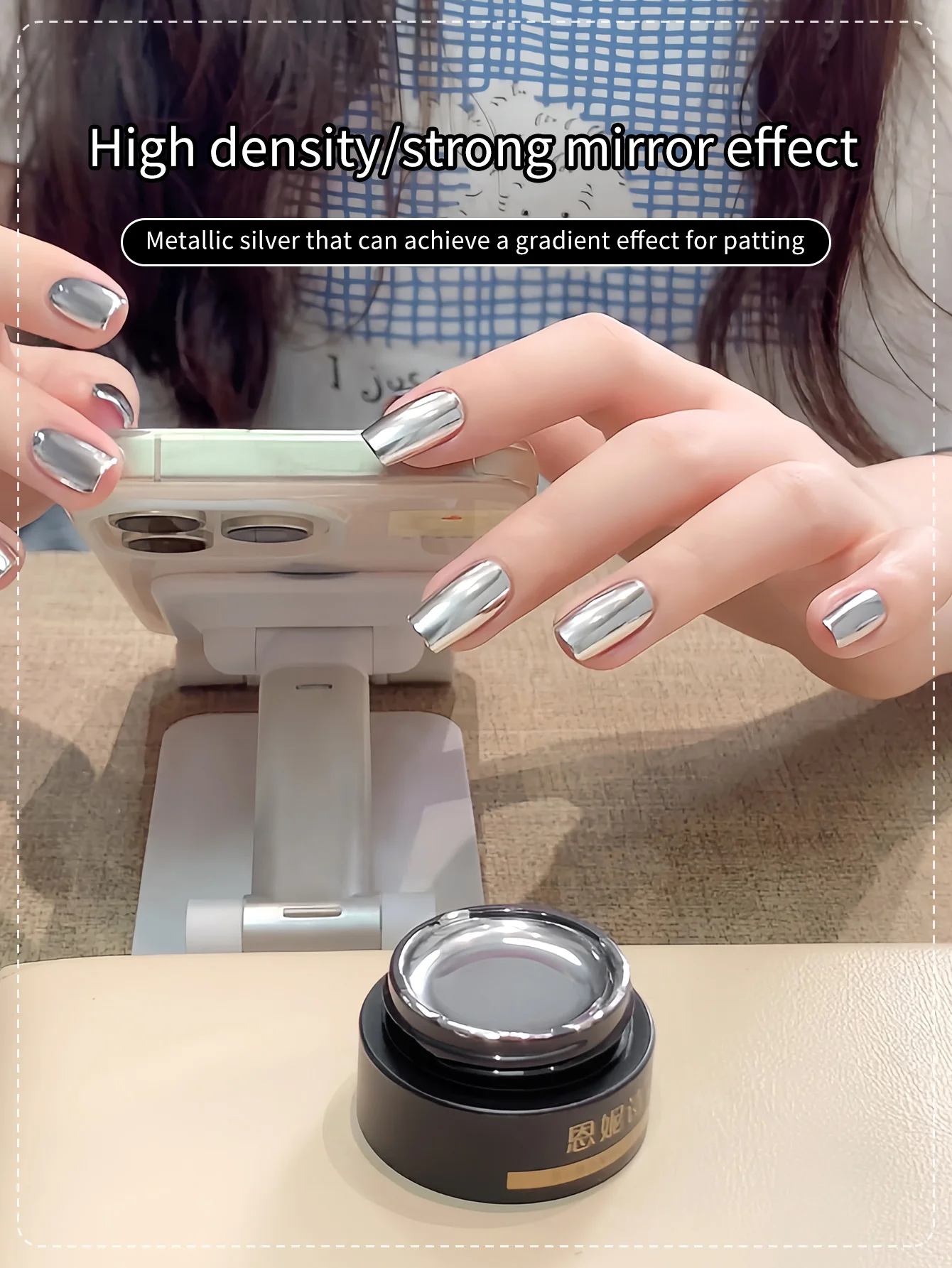 5ML two-in-one Super Silver Metallic Gel Nail Polish Mirror Metal Effect Painting Gel Chrome Varnis Semi Permanent for Nail DIY