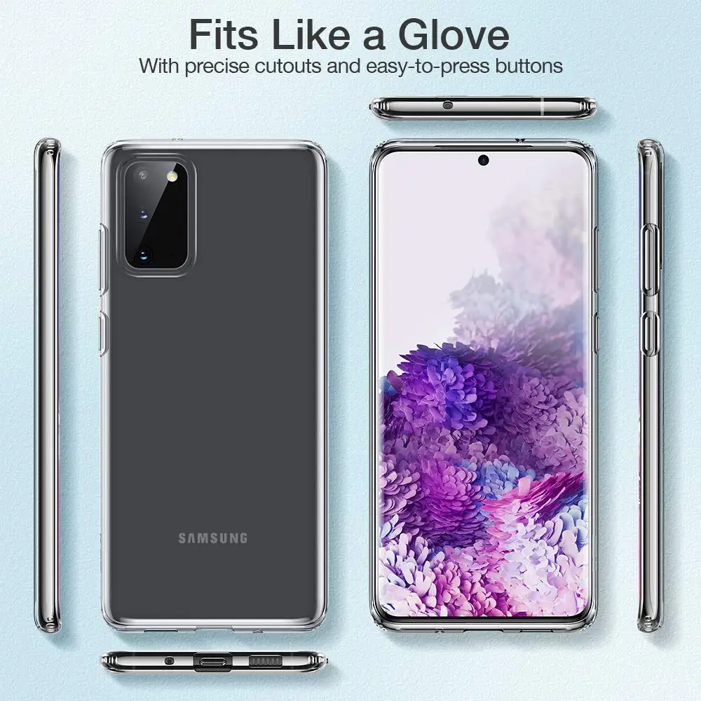 Transparent Phone Case for Samsung Galaxy S20 FE Lite Note 20 Ultra Plus Case Cover Soft TPU Silicon Back Funda S20FE S20Lite 5G
