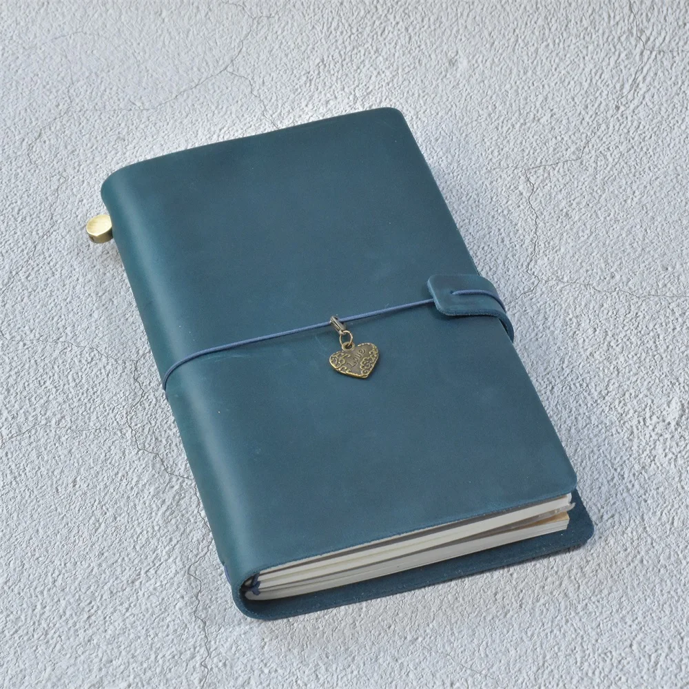 100% echt lederen dagboek hervulbaar reisnotitieboekje Retro DIY handgemaakt dagboek schetsboek schoolkantoor cadeau aangepast