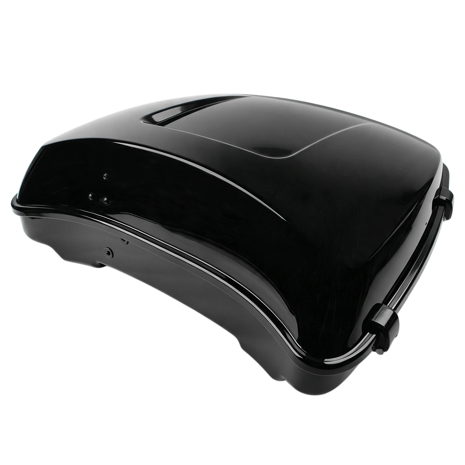 Motorcycle Black Razor Tour Pak Trunk Hard Luggage With Latch For Harley Touring Road King Street Electra Glide 2014‑2025