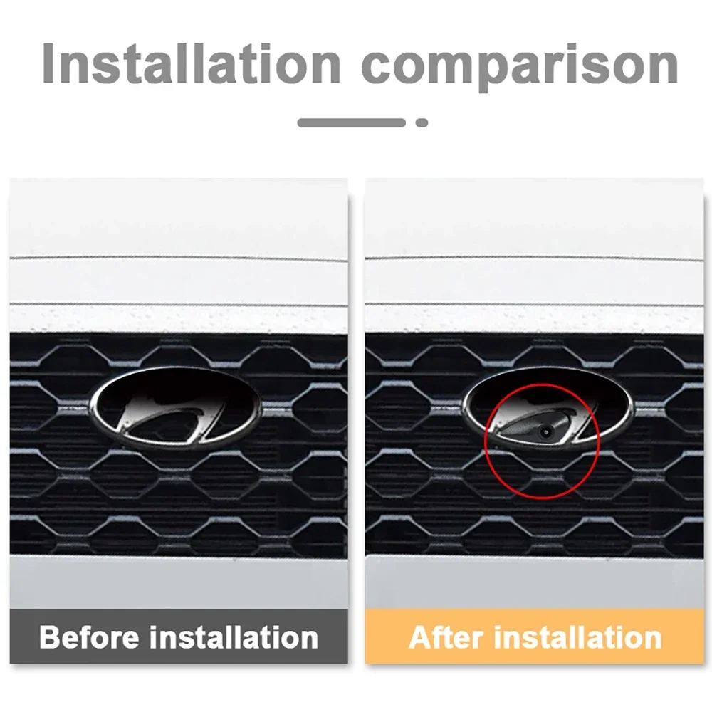 Carsanbo For Hyundai New Santafe/General 2019 Front View Camera CVBS AHD Switch 150° Angle Night Vision Fisheye Lens Waterproof