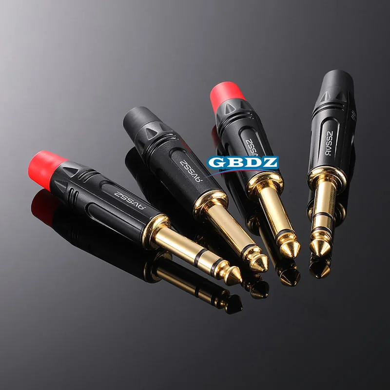 6,35/6,5 TS Mono TRS Stereo 2/3 Kern Schweißen Stecker Gitarre Kabel Musical Instrument Audio Mikrofon Kabel Gerade kopf Ellenbogen Stecker – Detail 1