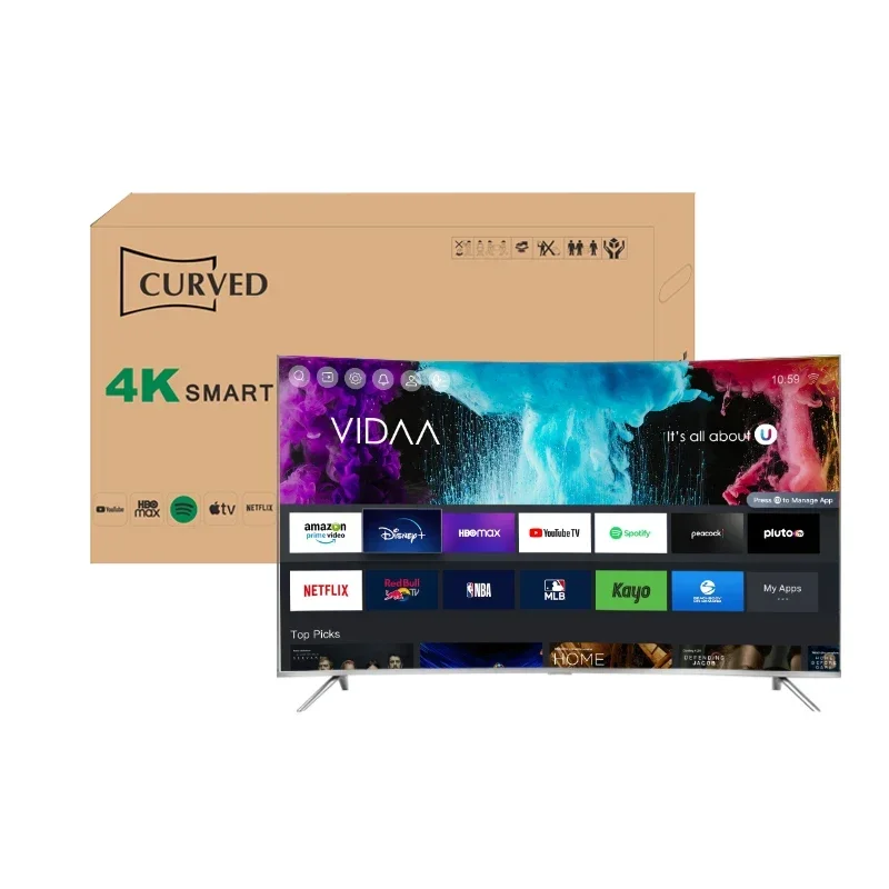 

55inch Curved LED Tv Screen Ultra HD 4K Television 55 Inch Smart Tv