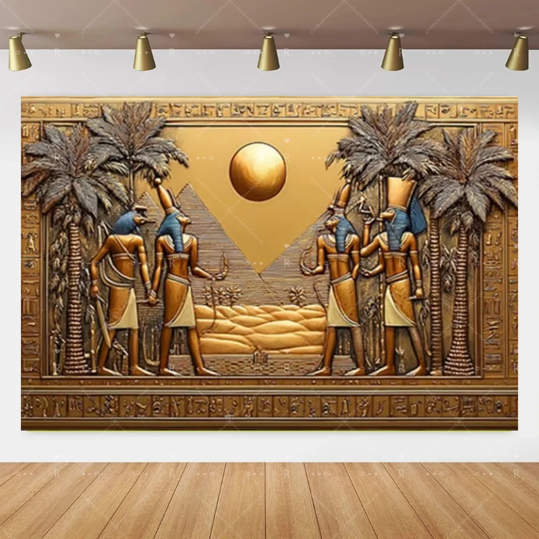 Ägyptische Pyramiden Themenhintergrund Säulen Wüste Sphinx von Ägypten Kulisse Heimdekoration Porträtfotografie Banner Requisite Geschenk – Detail 6
