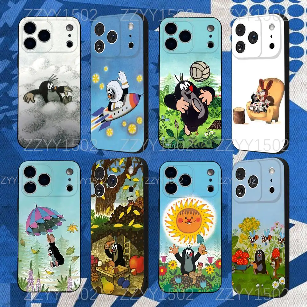 

L-Little M-Mole Cute Phone Case For iPhone 17,16,15,14,13,12,11,X,XS,8,7,Pro,Max,Plus,E,SE4,Air,Mini Soft TPU Gift