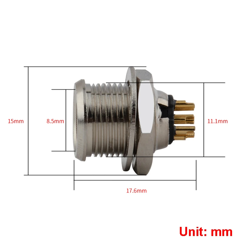 1PCS 3/4/5/6/7p Mini XLR Aviation Connector, Female Socket, Zinc Alloy+Copper Pins, for MIC Microphone Audio Video Connecting