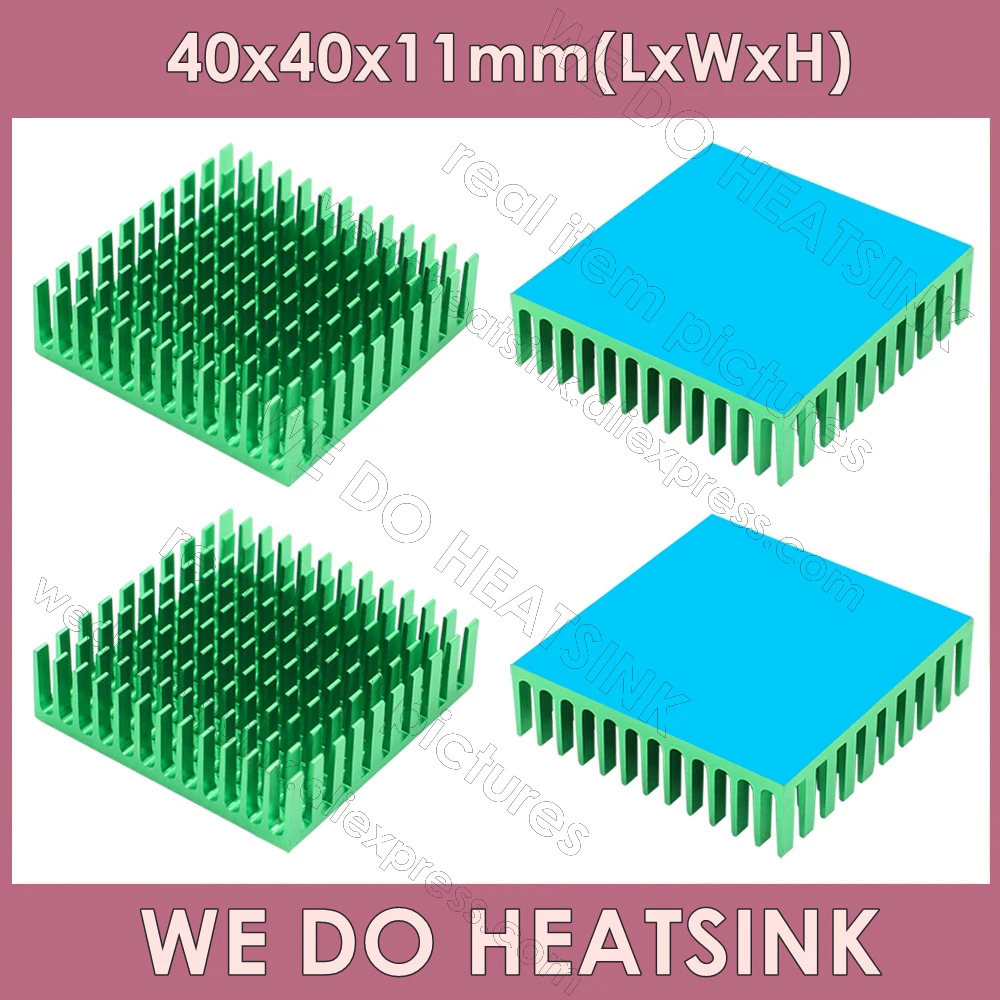 

WE DO HEATSINK 40x40x11mm Without or With Thermal Pad Slotted Aluminum Heat Sink Cooling For Electronic Chip IC Raspberry Pi SSD