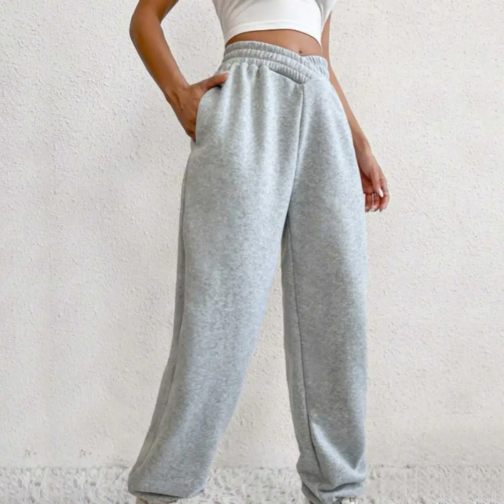 Regular Fit Women Trousers High Waisted Women's Sweatpants with Pockets Loose Fit Joggers for Athleisure Workout Comfort Comfy