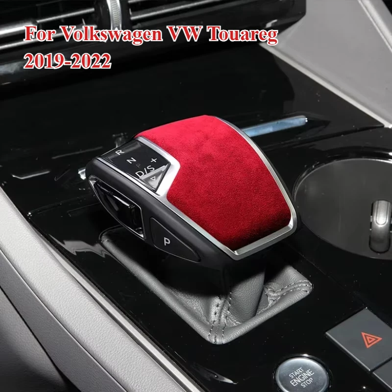 

For Volkswagen VW Touareg 2019-2022 Suede Car Gear Shift Knob Cover Protective Sticker Cover Interior For Touareg Accessories