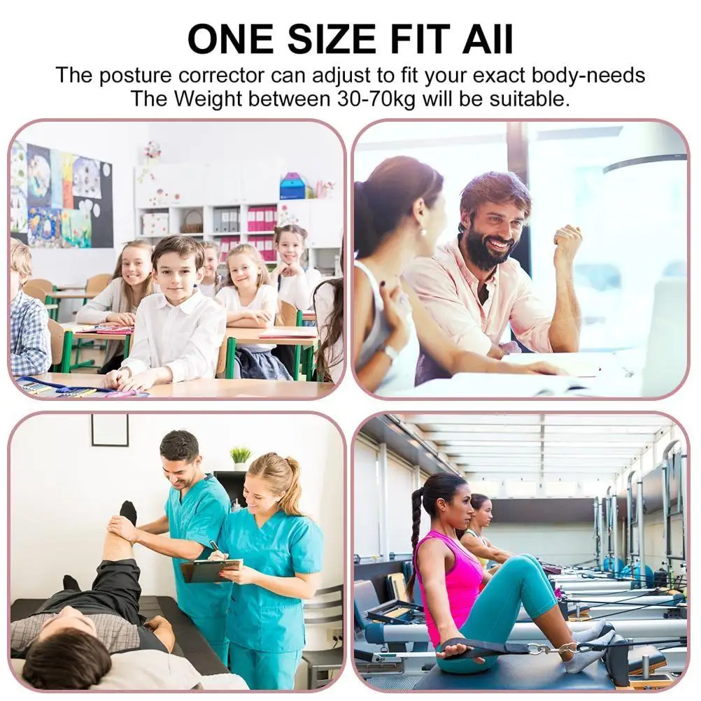 مصحح الوضعية 8 أشكال مصحح الوضعية للأطفال والكبار دعامة ظهر علوية قابلة للتعديل لدعم العمود الفقري والكتف والظهر والرقبة #5
