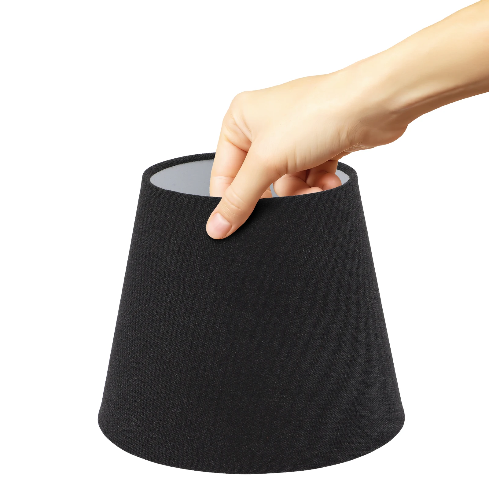 

Nordic Style Fabric Metal Lamp Shade for Table Lamp Dustproof Foldable Light Frame Home Office Decor Black Drum Pendant Light