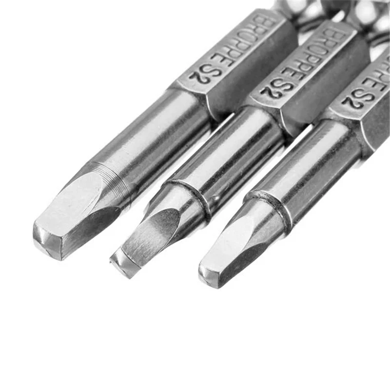 Imagem -06 - Broppe-bits Driver Elétrico Grupo Ferramenta de Mão Chave de Fenda Hex Shank Cabeça Quadrada Magnética s1 s2 s3 50 mm Pcs