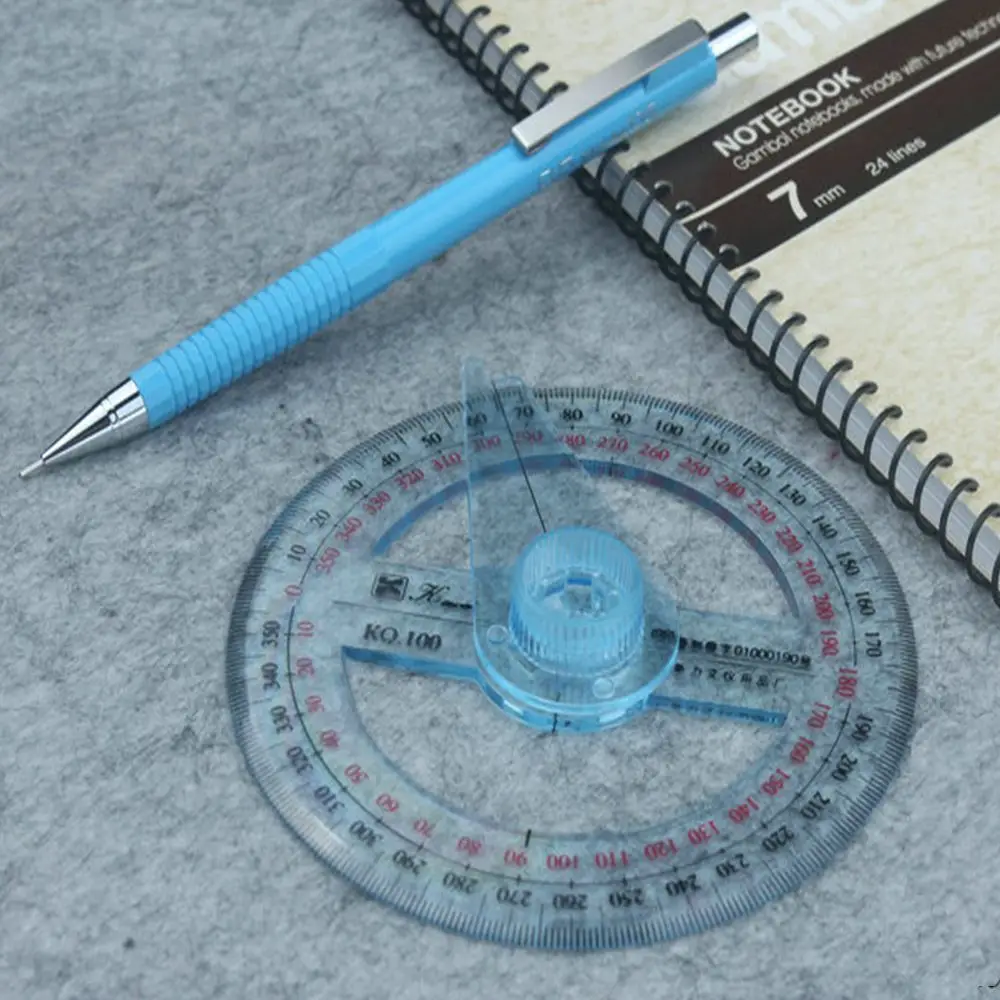 Lightweight. Geometry School Supplies Math Full Circle Office Protractor Goniometer Measuring tools Pointer Angle Ruler