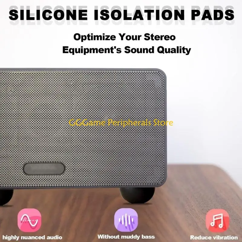 U55B SelfAdhesive Silicone Bumper Vibration Damping Feet Mats For Stereo Systems