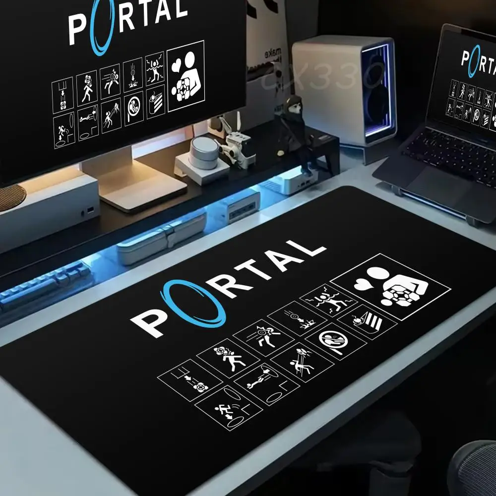 

portal 2 Mouse Pad Large Computer Mousepad Office 1000x500mm XXL Pc Gamer Non-slip Rubber Keyboard Deskmat