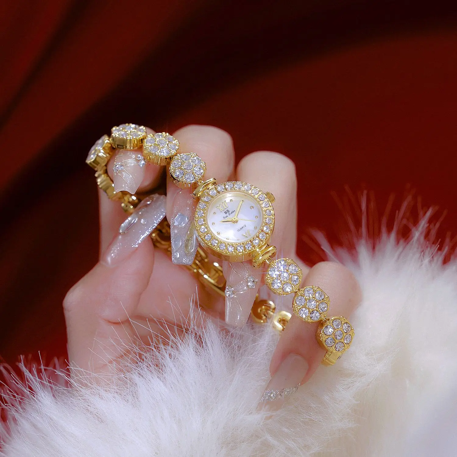 ZH61 Fashion Baita Women's Watch Starry Sky Diamond Flower Light Luxury Quartz Watch Exquisite High end Temperament Watch