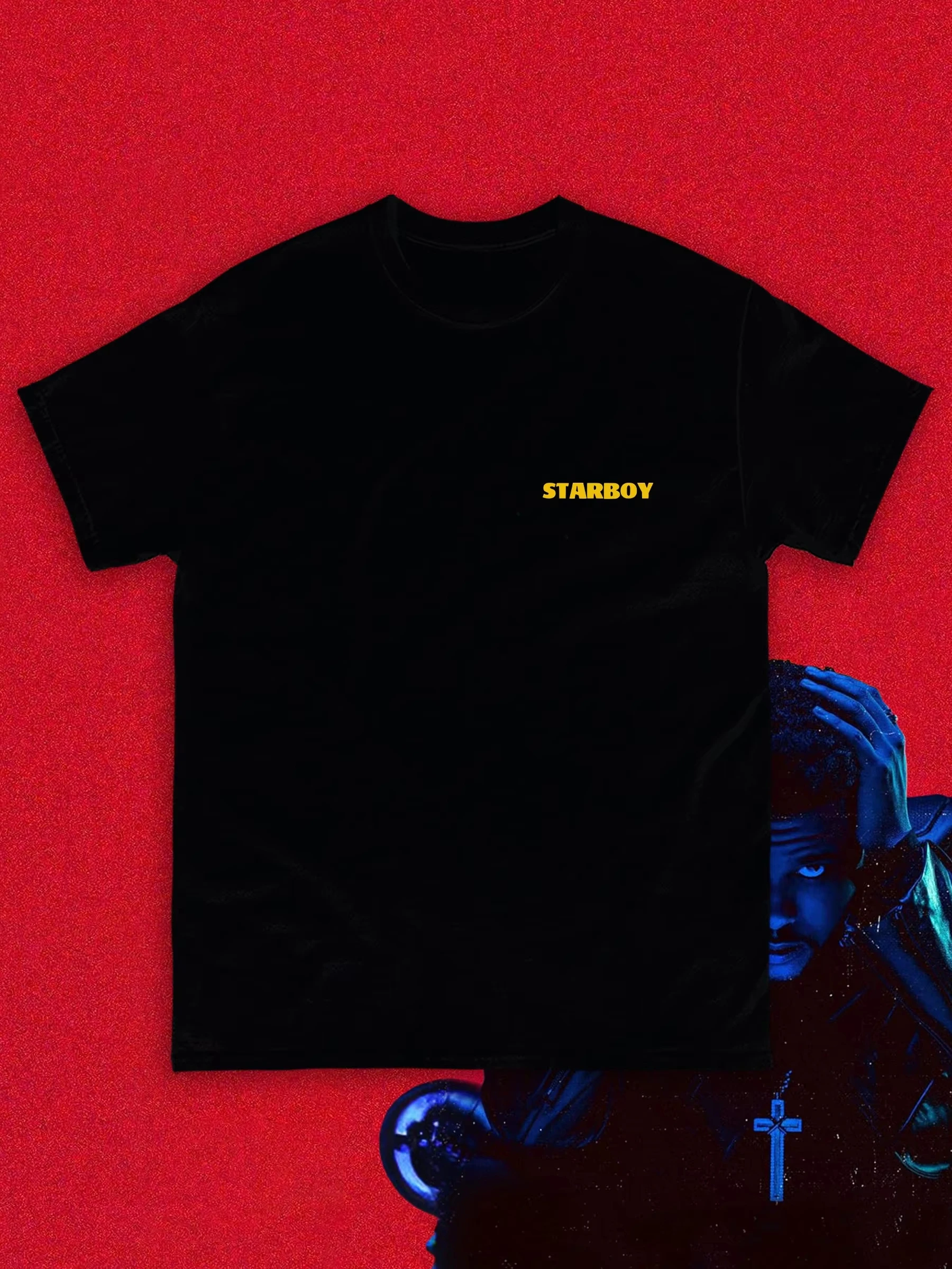 The Weeknd Starboy Album Graphic T-shirt Men Women Hip Hop Fashion Pop Music Short Sleeve Casual Vintage Streetwear Top