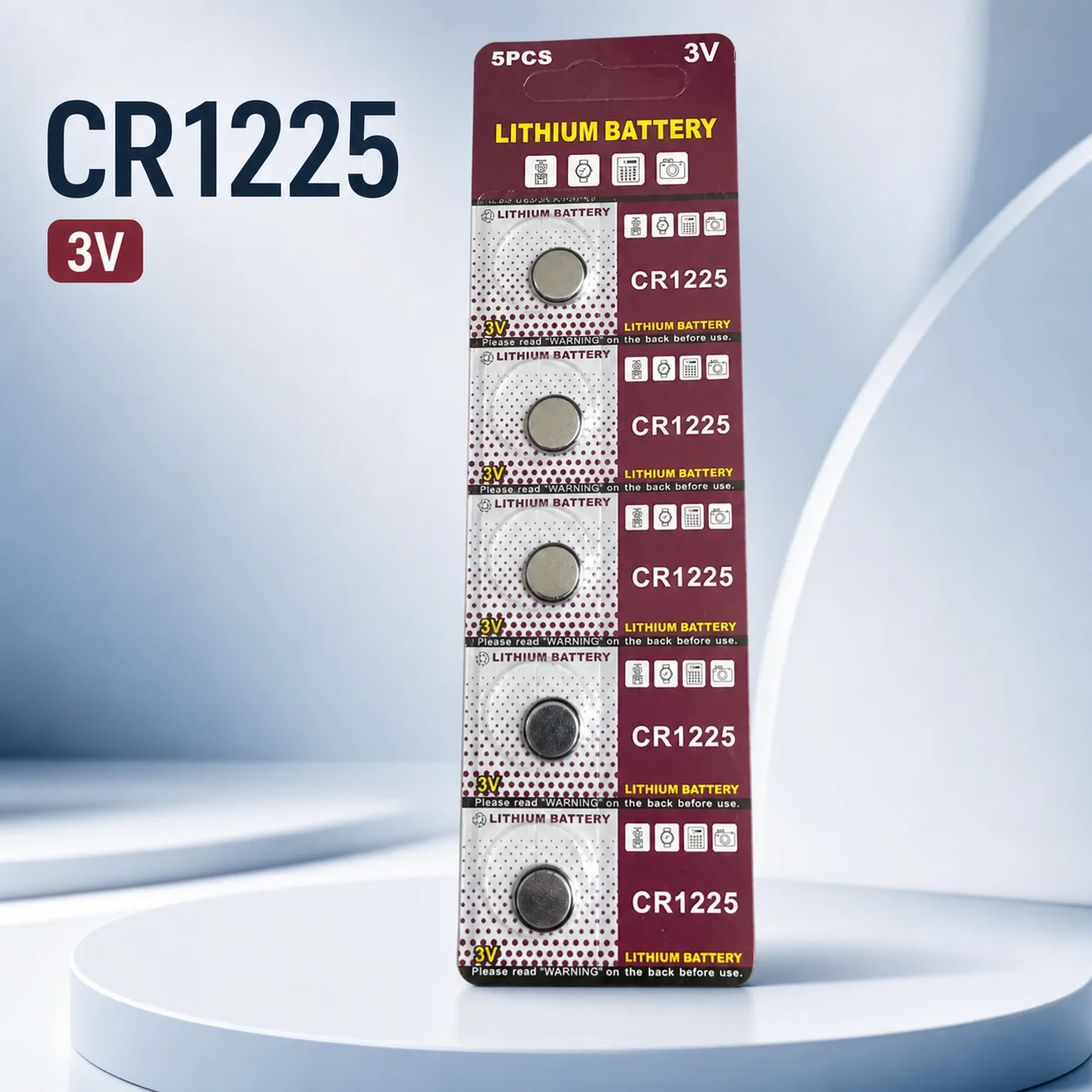 CR1225 3V Lithium Coin Cell Battery, 10PCS/LOT Button Cell Replacement Battery Pack for Toys, Toy Devices and Electronic Toys