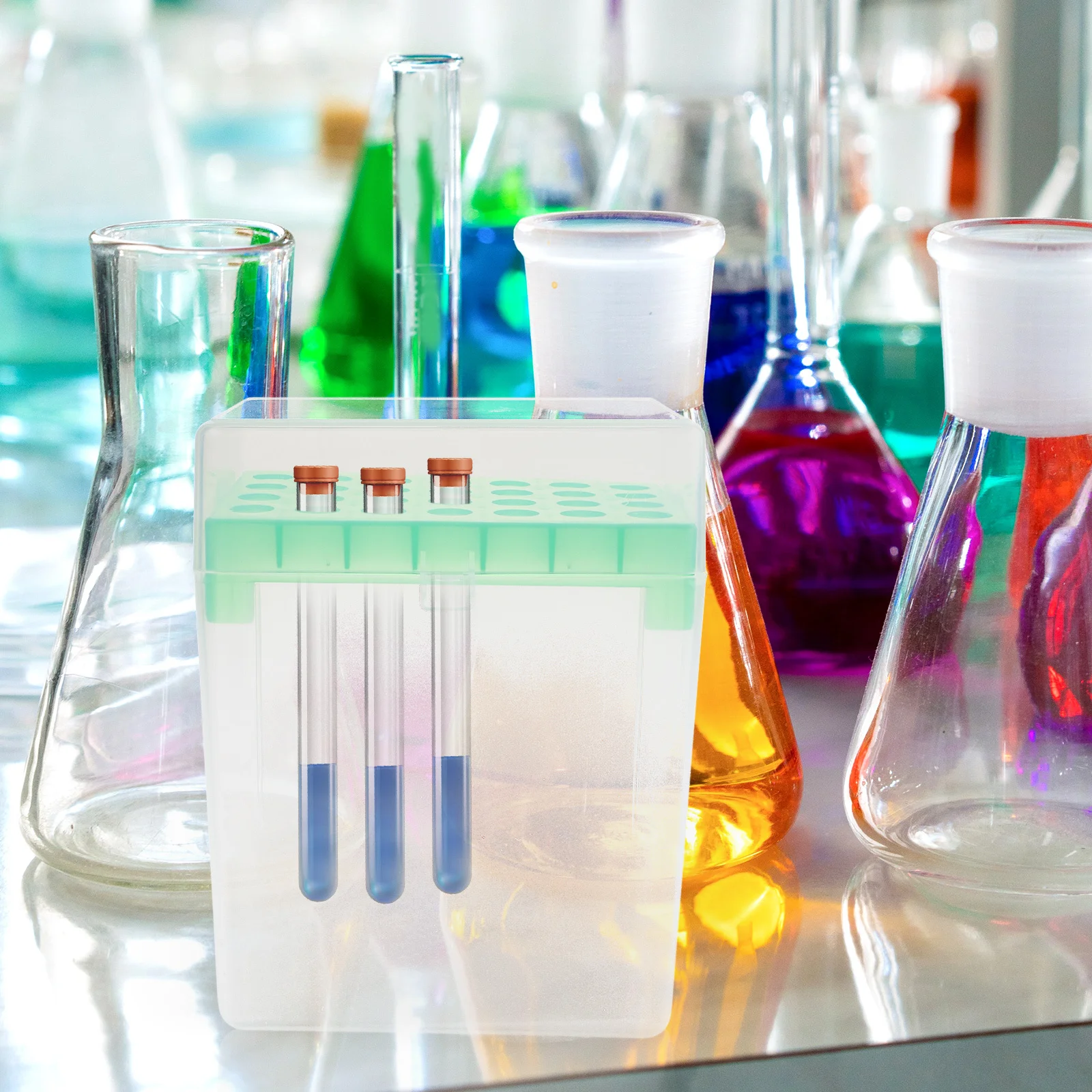 Laboratory Test Tube Holder Storage For Transport Case Plastic Sample Tubes Rack