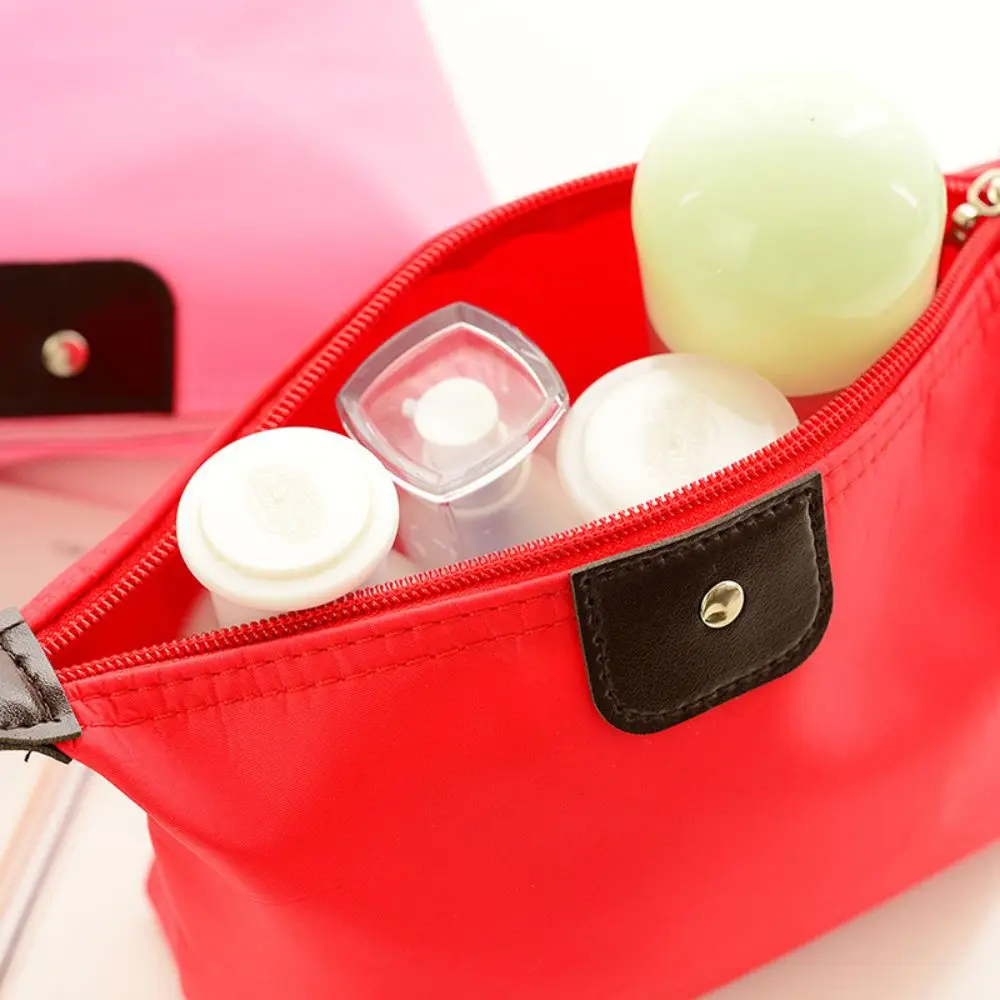 No-logo candy-colored dumpling-shaped cosmetic bag, dumpling bag, foldable waterproof cosmetic and toiletry bag