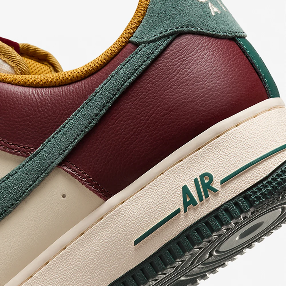 Nike Air Force 1 Low Dark Team أحمر عتيق أخضر مريح متعدد الاستخدامات منخفض الارتفاع أحذية رياضية للرجال HQ3612-113 أحذية متينة غير رسمية