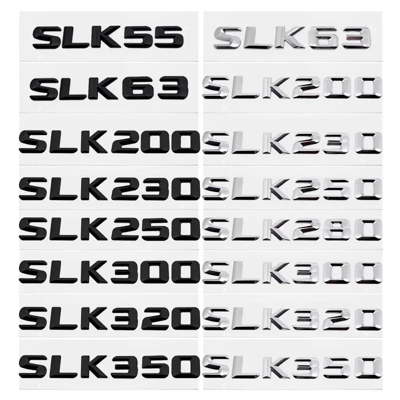 Etiqueta da letra do número do emblema do porta-malas traseiro para R170 R171 R172 SLK63 SLK55 SLK200 SLK220 SLK230 SLK250 SLK260
