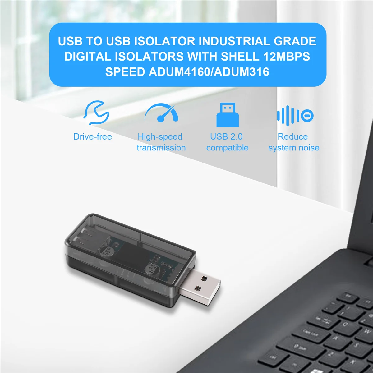 USB para USB Isolador, Industrial Grade Digital Isoladores, 12Mbps Velocidade, ADUM4160, ADUM316