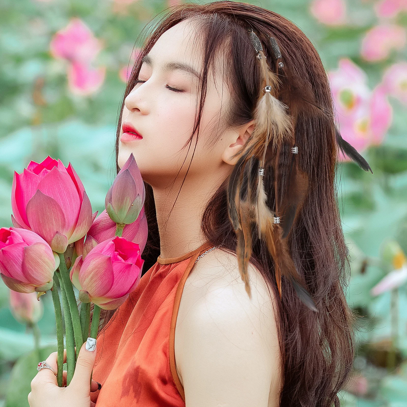 

6Pcs Vintage Hair Clip Set Clip-in Braids Dreadlock Accessories for Women Festival Carnival Cosplay Party Rave Hairstyle