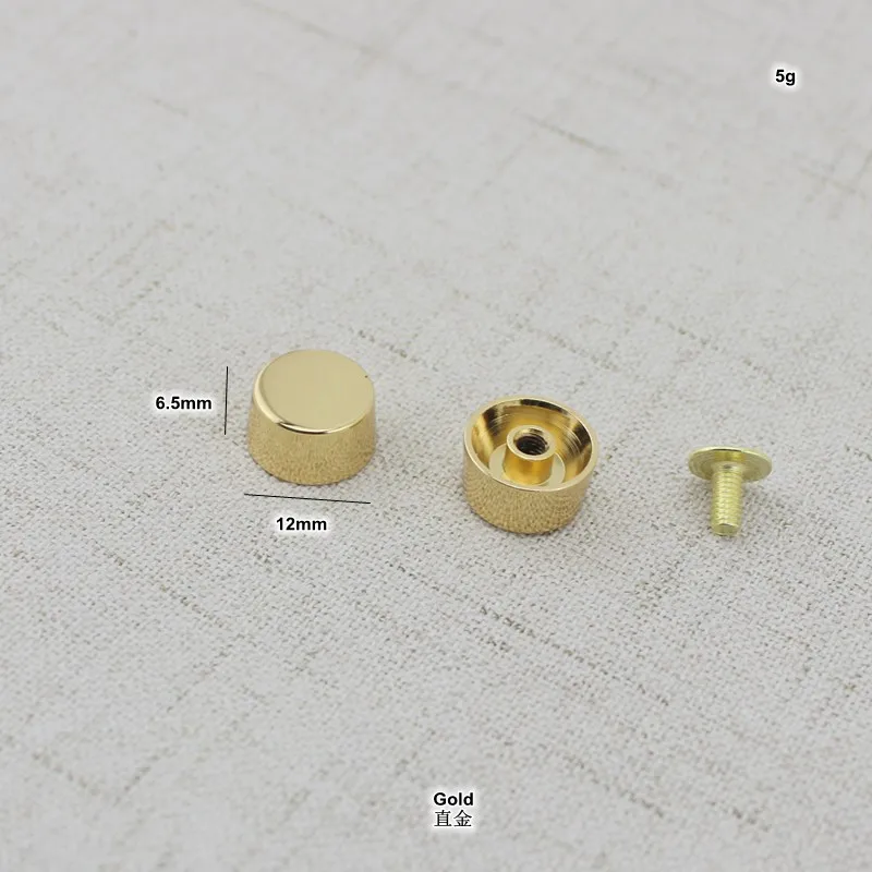 10-50pcs copper High quality Solid Rivets Fasteners Gold High Quality Leather Crafts Bags shoes Studs