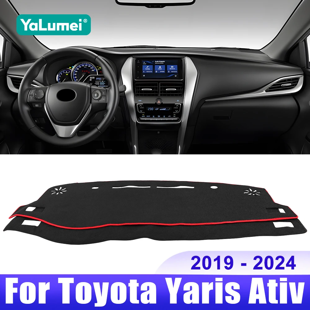 

For Toyota Yaris Ativ 2019 2020 2021 2022 2023 2024 Car Dashboard Sun Shade Cover Instrument Desk Non-slip Pad Accessories