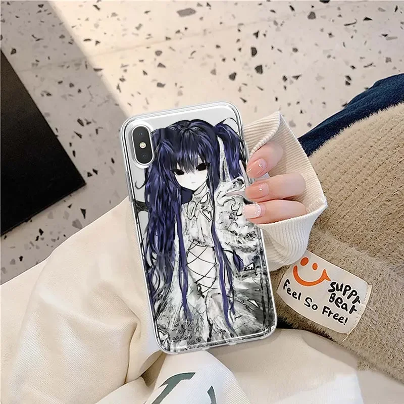 Ins Anime animation Girl Phone Case For iPhone16PRO MAX 15 14 13 12 11 Pro XR XS Max 7 8Plus Y2K  Purple hair Cartoon Soft Coves