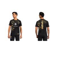 2025 Summer New Hot Selling Extreme Sports Boxing Ufc Competition Enthusiasts Round Neck Gold T-shirt Casual Quick Drying Short