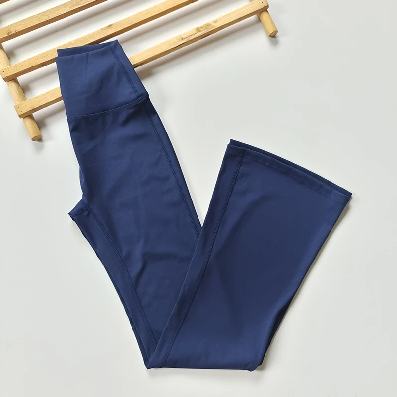 High-end Seamless High-Waist Flare Yoga Pants Women's Bell-Bottom Fitness Trousers High-Elastic Gym Tight Sports Leggings