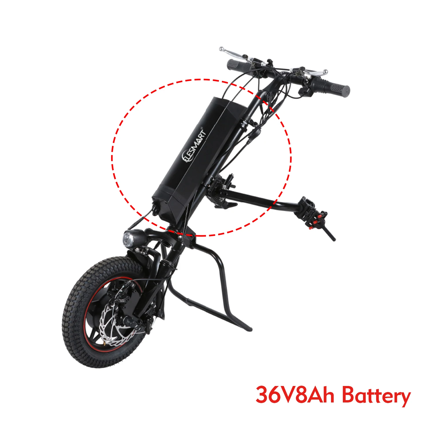 

Greenpedel Electric Wheelchair Tractor 36V 350W Handcycle Electric Wheelchair Motor Wheel Conversion Kit With Battery