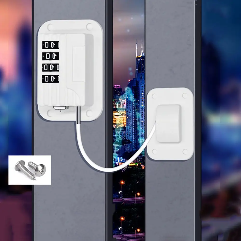 

4-Wheel Cable Protection-Children Drawer Baby Safety Safety Lock Number Locks Smart Lock Code Lock Padlock