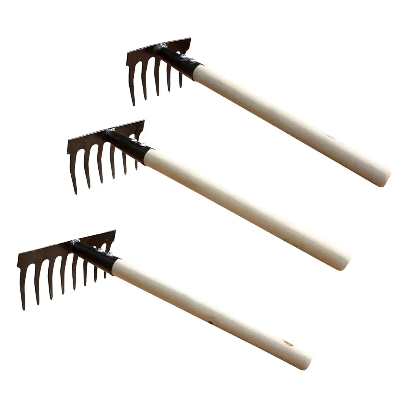 

Garden Rake Planting Labor Saving Gardening Loosening Comfortable Handle Weeding for Homeowners Lawn Household Family Backyard