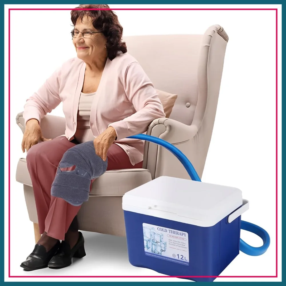

Cold Therapy Machine, Ice Therapy System for Shoulder and Knee After Surgery Recovery, Cryotherapy Freeze Kit for Knee Replacement, Large Capacity Ice Machine with Quiet Pump