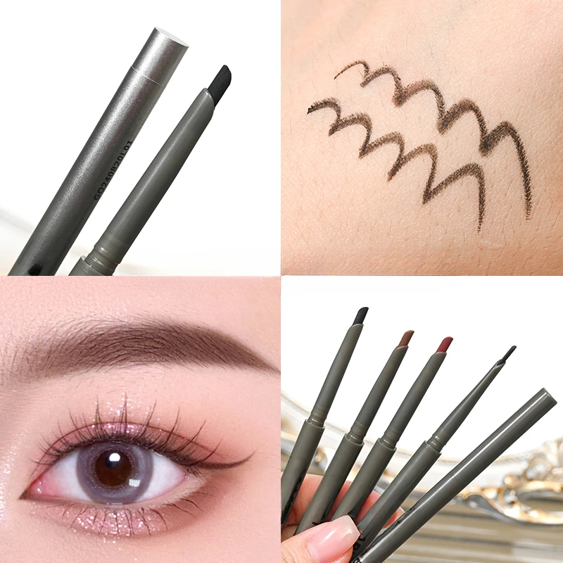 Gebogener Eyeliner-Gel-Stift, seidig, matt, schwarz, rot, wasserfest, langlebig, glatt, leicht zu färben, für Augen-Make-up, Kosmetik – Detail 14