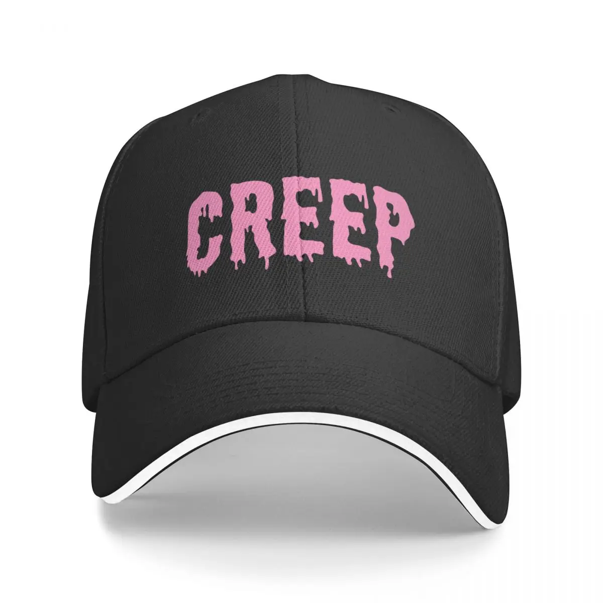 CREEP Pink Baseball Cap Thermal Visor Sports Cap Rave Trucker Cap Women's Hats For The Sun Men's