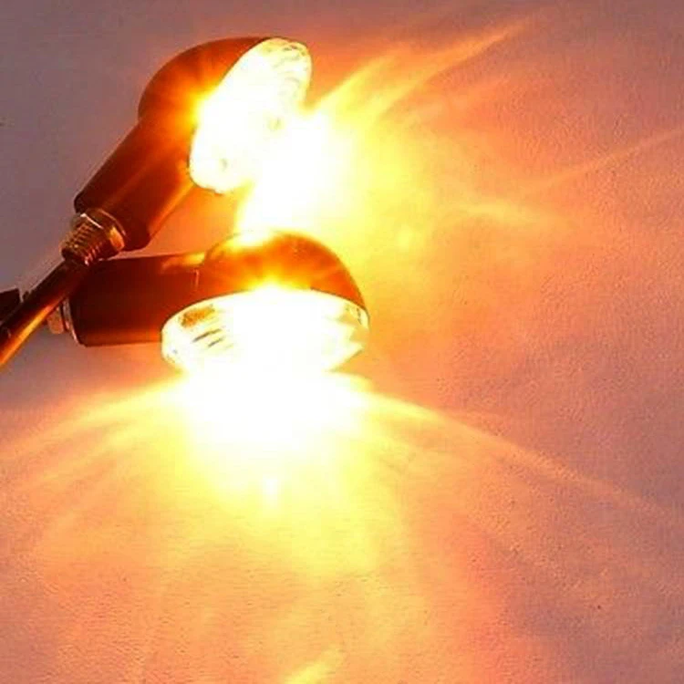 4Pcs Motorcycle Motor Turn Signal Blinker Light Indicator Amber Bulb Motorbike Lamp Universal For Honda Suzuki Yamaha 12V